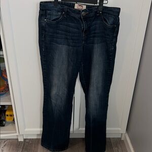 LEI Women's Dark Blue Straight Leg Jeans